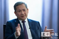 Thủ tướng Hun Manet trả lời phỏng vấn phóng viên AFP tại Brussels hôm 25/2. Ảnh: Thecambodiachinatimes.