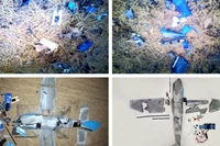 Ảnh các mảnh vỡ của chiếc máy bay không người lái do KCNA công bố. Ảnh: QQnews.