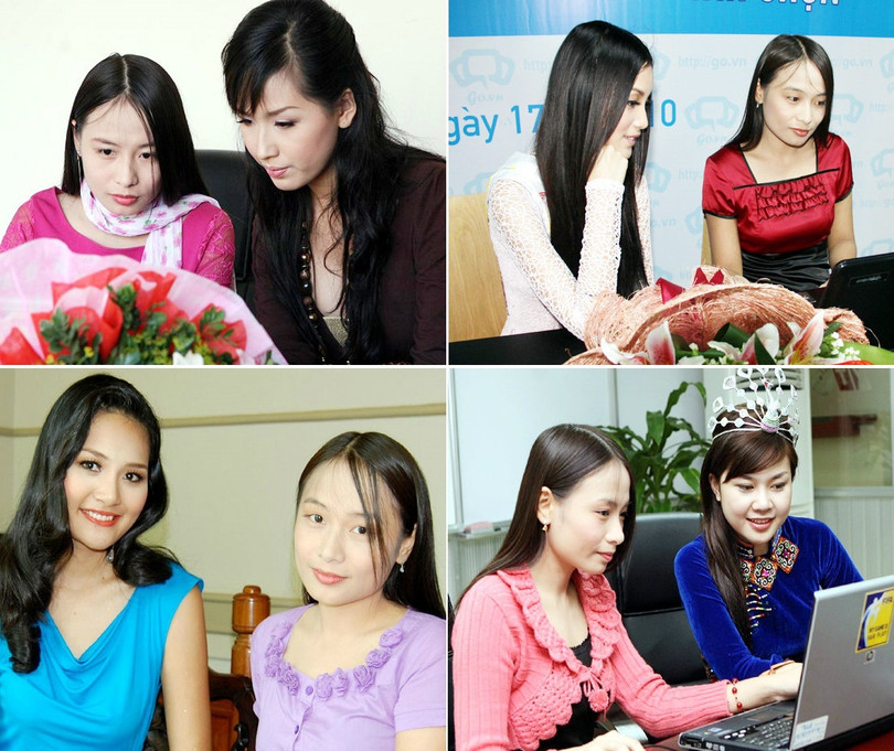 Thu Hiền từng trò chuyện với rất nhiều Hoa hậu khi họ mới đăng quang