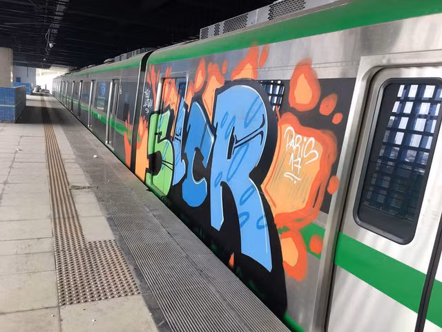 Dân mạng phẫn nộ vì đoàn tàu Cát Linh - Hà Đông bị vẽ bậy ảnh 1