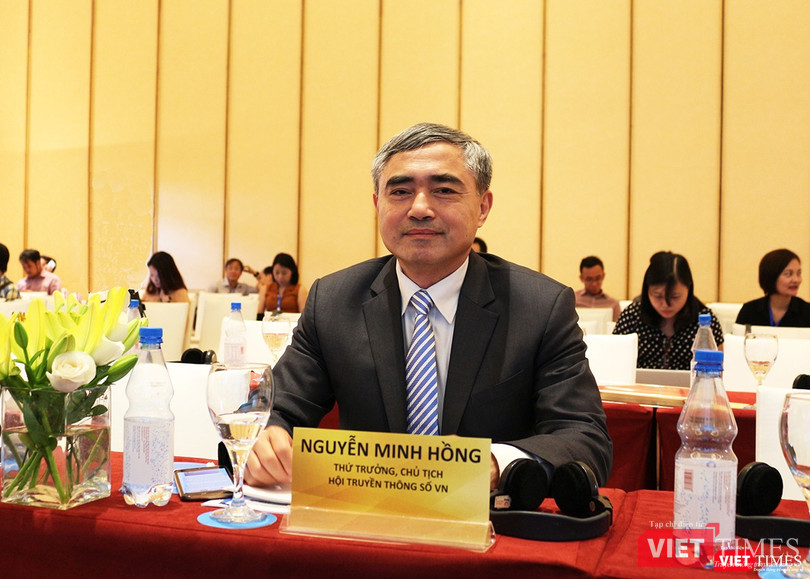 ông Nguyễn Minh Hồng, Thứ trưởng Bộ Thông tin và Truyền thông, Chủ tịch Hội Truyền thông Số Việt Nam (ảnh: Đăng Khoa)