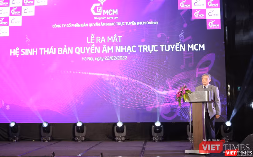 Ông Nguyễn Minh Hồng - Chủ tịch Hội Truyền thông số Việt Nam phát biểu.