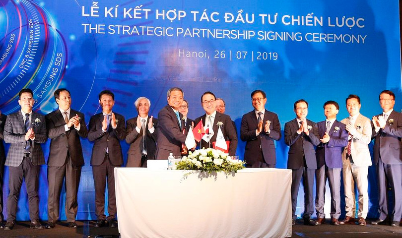 Samsung SDS và CMC công bố hợp tác đầu tư chiến lược vào sáng 26/7.