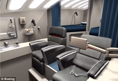 Trên một số máy bay khác, ở chỗ nghỉ cho phi công còn có thêm một phòng tắm với một bồn rửa hoặc phòng vệ sinh.