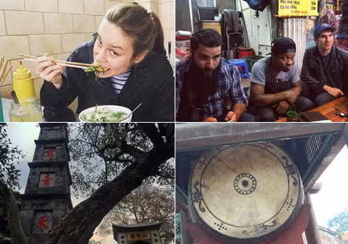 Các thành viên trong đoàn phim "Kong: Skull Island" liên tục chia sẻ hình ảnh về ẩm thực và các thắng cảnh Việt Nam trên mạng xã hội.