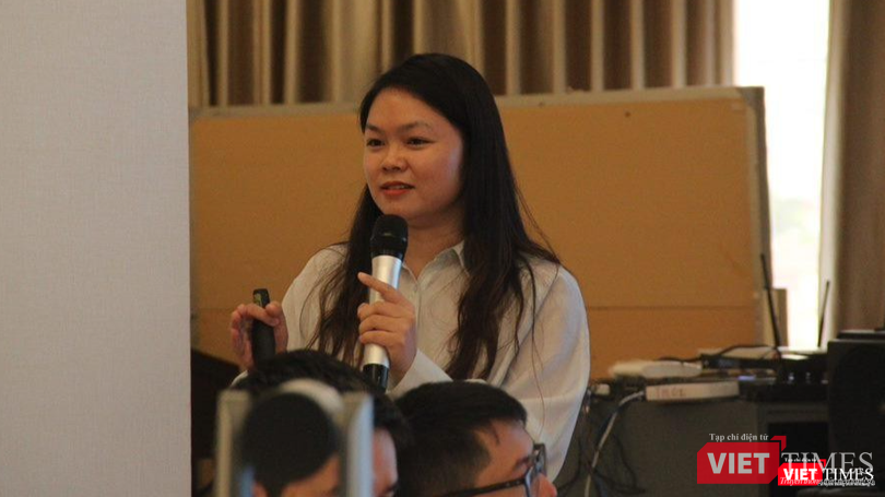 Bà Tống Khánh Linh - đại diện IPS công bố số liệu cho thấy 80% các cổng TTĐT cấp tỉnh chỉ giữ chân người dùng được 2,79 phút.