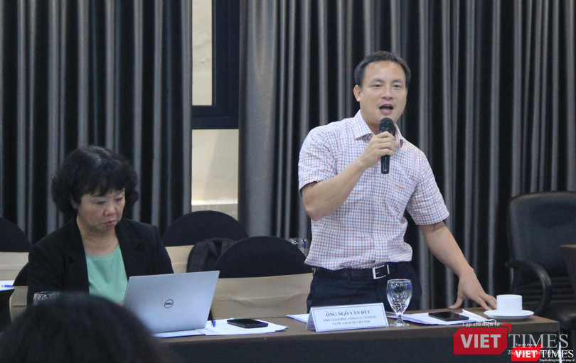 Ông Ngô Văn Đức - PGĐ Công ty CP Nước sạch số 2 Hà Nội - phát biểu.