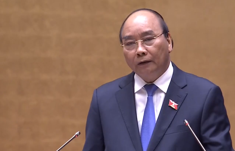 Thủ tướng Chính phủ Nguyễn Xuân Phúc tại phiên giải trình và trả lời chất vấn, Kỳ họp thứ 10, Quốc hội Khoá XIV.