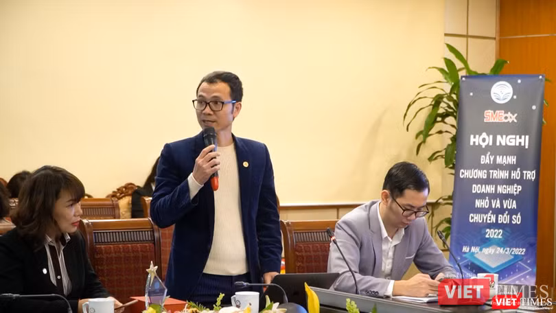 Ông Ngô Sỹ Trung - đại diện Novaon Tech khẳng định các nền tảng của Novaon Tech tham gia chương trình đều bảo đảm có các gói ưu đãi phù hợp dành cho doanh nghiệp SME.