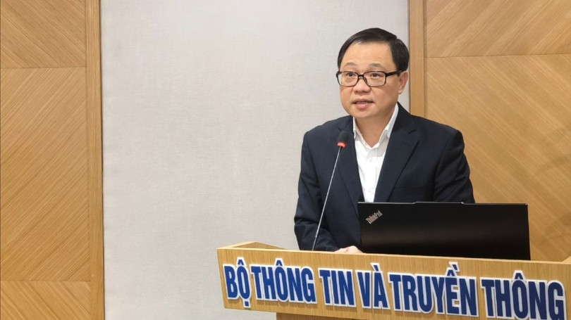 Ông Triệu Minh Long, Vụ trưởng Vụ Hợp tác quốc tế - Bộ Thông tin và Truyền thông trao đổi về việc thúc đẩy hợp tác trong ASEAN.