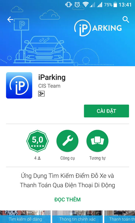 Mách bạn cách dùng ứng dụng iParking tìm kiếm điểm đỗ ô tô qua smartphone ảnh 1