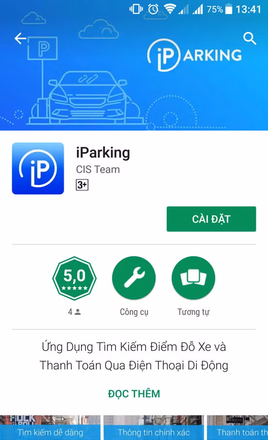 Mách bạn cách dùng ứng dụng iParking tìm kiếm điểm đỗ ô tô qua smartphone ảnh 1