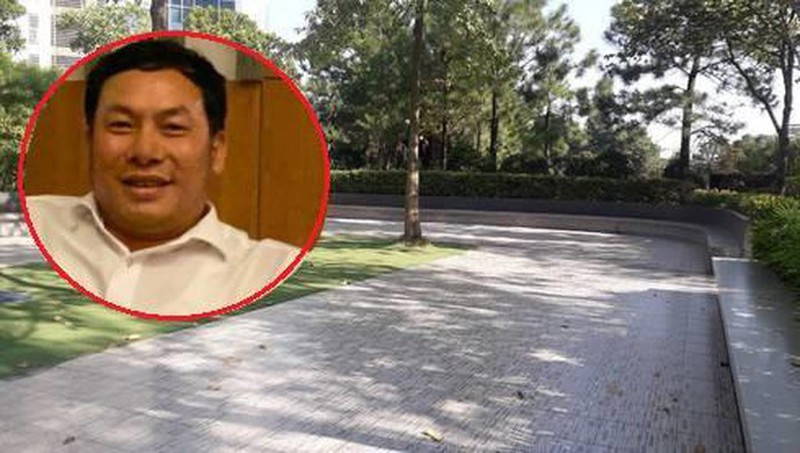 Chân dung ông Hà và khu vực cháu bé bị hành hung. 