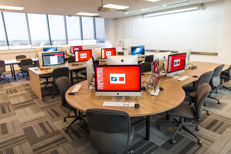 Phòng học ngành Thiết kế của Đại học RMIT Việt Nam tại cơ sở Nam Sài Gòn của trường.