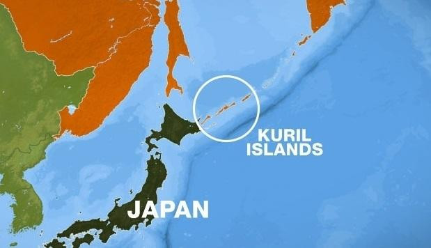 Vị trí quần đảo Kuril.