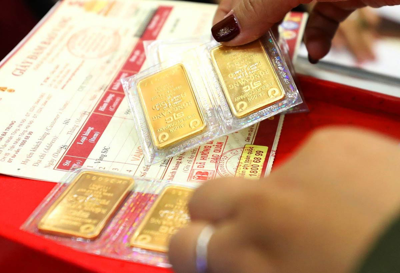 Vàng miếng SJC quay đầu về mức giao dịch 122.000.000 đồng/lượng chiều bán ra. Ảnh minh hoạ.