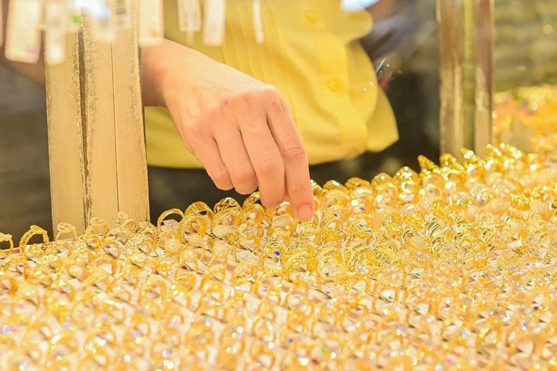 Vàng nhẫn bảo Tín Minh Châu tăng mức niêm yết giá lên tới 1.100.000 đồng/lượng ở cả hai chiều. Ảnh minh họa.