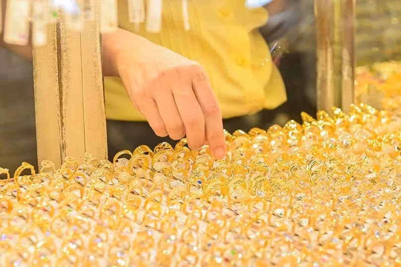 Vàng nhẫn bảo Tín Minh Châu tăng mức niêm yết giá lên tới 1.100.000 đồng/lượng ở cả hai chiều. Ảnh minh họa.