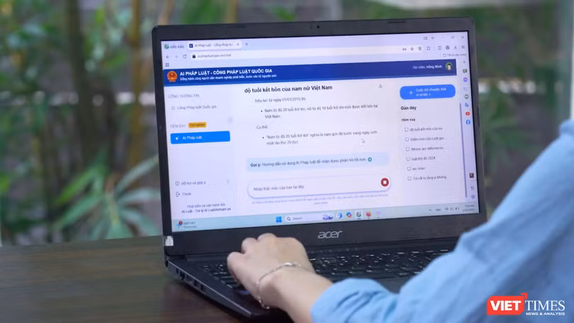 AI Pháp luật có thể giúp người dùng giải đáp các vấn đề pháp lý ở 32 lĩnh vực.