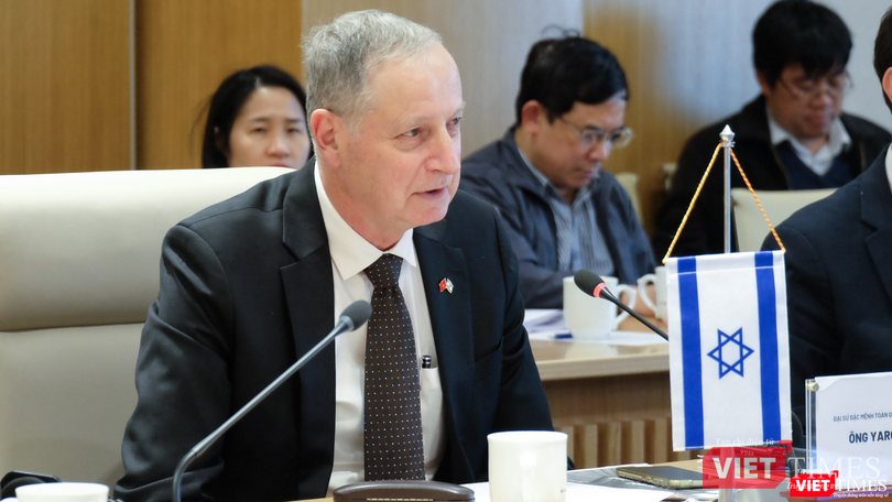 Ông Yaron Mayer cho rằng quan hệ Việt Nam và Israel còn nhiều dư địa. Ảnh: M.H. Ông Yaron Mayer cho rằng quan hệ Việt Nam và Israel còn nhiều dư địa. Ảnh: M.H.