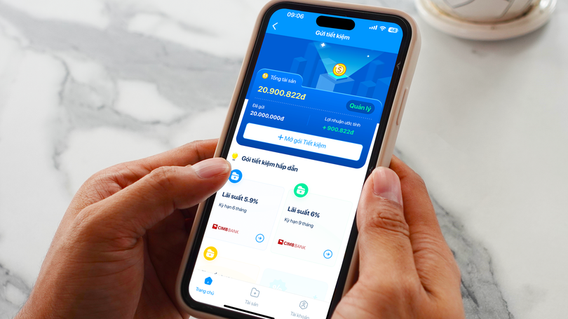 Gửi tiết kiệm là sản phẩm tiền gửi của Ngân hàng CIMB Việt Nam trên nền tảng ZaloPay