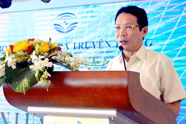 Thứ trưởng Bộ TT&TT Hoàng Vĩnh Bảo phát biểu tại hội nghị. 