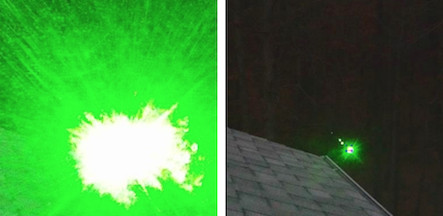 Hình ảnh về một vụ bị chiếu tia laser Hình ảnh về một vụ bị chiếu tia laser
