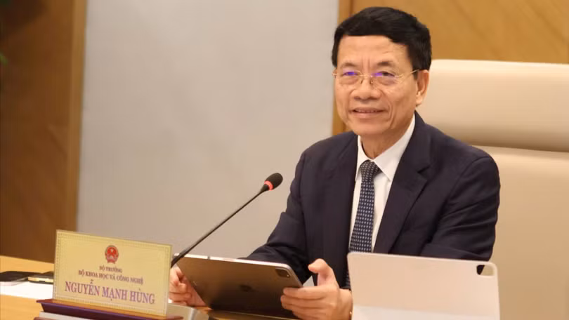 Bộ trưởng Nguyễn Mạnh Hùng. Ảnh: Bộ KHCN.