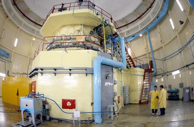 Lò phản ứng hạt nhân tại Viện nghiên cứu hạt nhân. (Ảnh: Quang Nhựt/TTXVN)