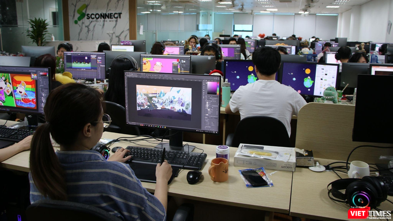 Khu vực studio sản xuất thim hoạt hình Wolfoo tại Sconnect.