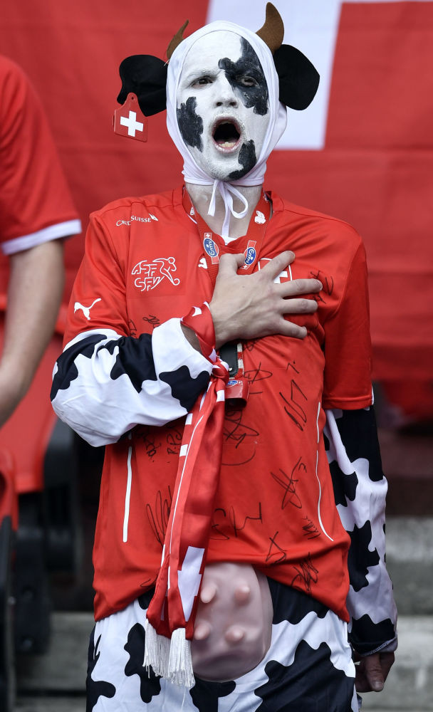 Fan Thuỵ Sĩ trong Giải vô địch bóng đá châu Âu ở Paris