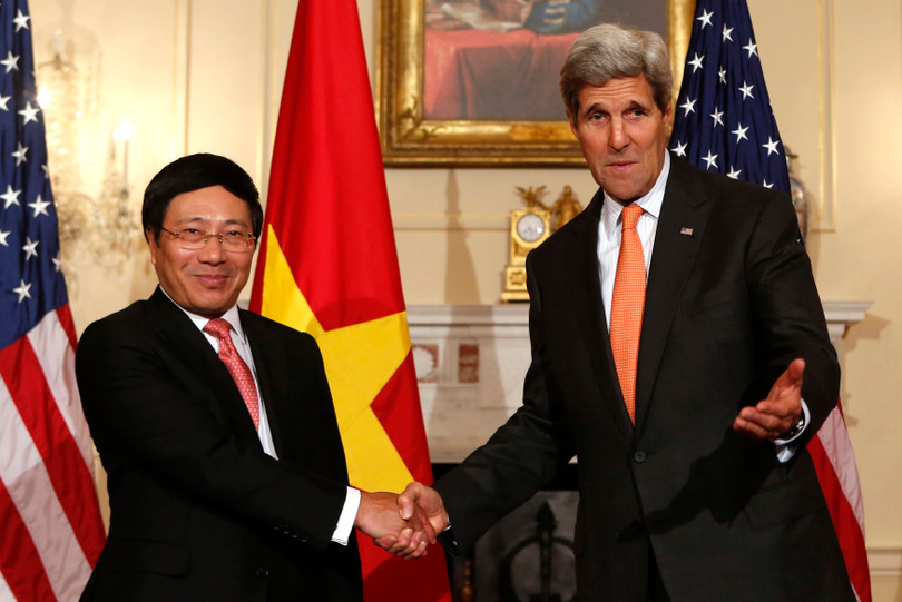 Phó Thủ tướng, Bộ trưởng Ngoại giao Phạm Bình Minh và Ngoại trưởng Mỹ John Kerry