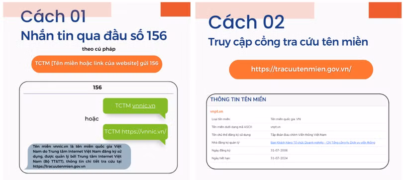 Hai cách tra cứu tên miền giúp nhận diện và phòng ngừa các hành vi lừa đảo, vi phạm pháp luật.