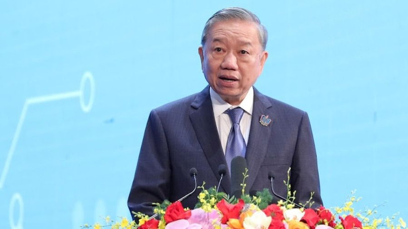 Tổng bí thư Tô Lâm phát biểu chỉ đạo tại Lễ kỷ niệm 80 năm truyền thống ngành Giáo dục và khai giảng năm học 2025-2026.