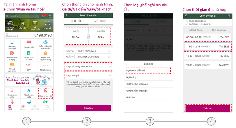Hướng dẫn chi tiết cách mua và sử dụng vé tàu điện tử trên thiết bị di động ảnh 1