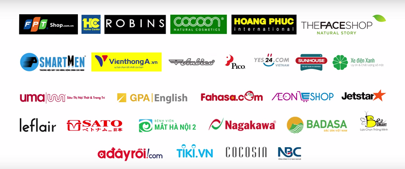 Một số doanh nghiệp tiêu biểu sẽ tham gia trong chương trình Online Friday 2017