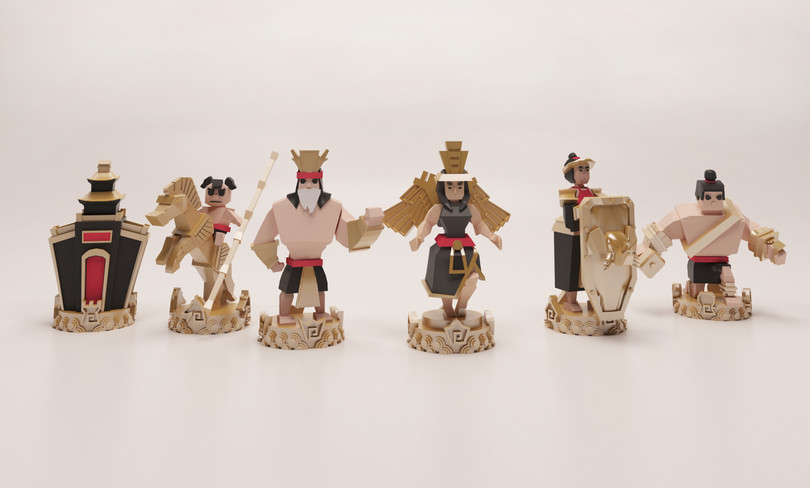 Để cho ra 6 mô hình các quân cờ trong bộ cờ vua in 3D 