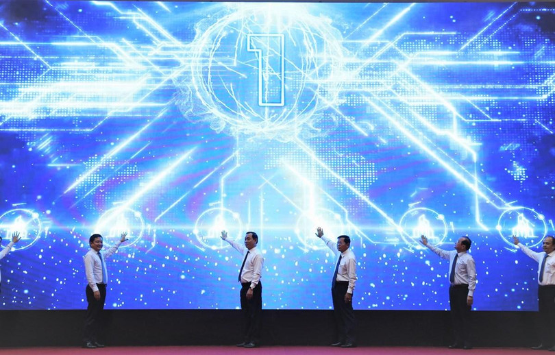 Lễ khai trương nền tảng chính quyền số tại Tiền Giang.