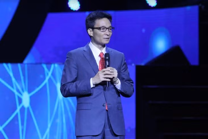 Phó Thủ tướng Vũ Đức Đam phát biểu tại chương trình kết nối mạng lưới đổi mới sáng tạo Việt Nam 2018.