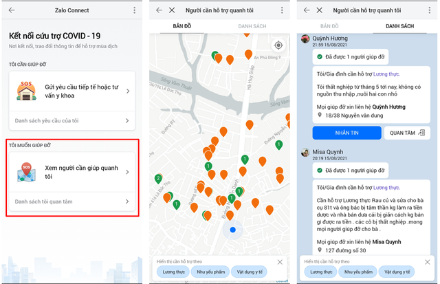 Thông tin được chia sẻ và cập nhật trên hệ thống bản đồ để nhận được giúp đỡ từ cộng đồng Thông tin được chia sẻ và cập nhật trên hệ thống bản đồ để nhận được giúp đỡ từ cộng đồng