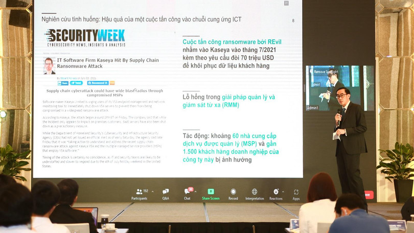 Theo ông Yeo Siang Tiong, cần phải cải thiện năng lực ATTT, từ đó giúp nâng cao năng lực phản ứng linh hoạt trong chuỗi cung ứng ICT.