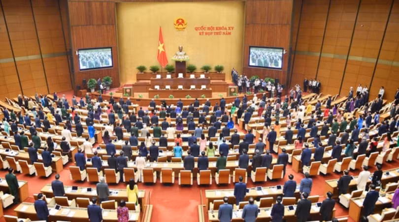 Toàn cảnh lễ khai mạc Kỳ họp thứ Sáu, Quốc hội Khóa XV, vừa diễn ra sáng 23/10.