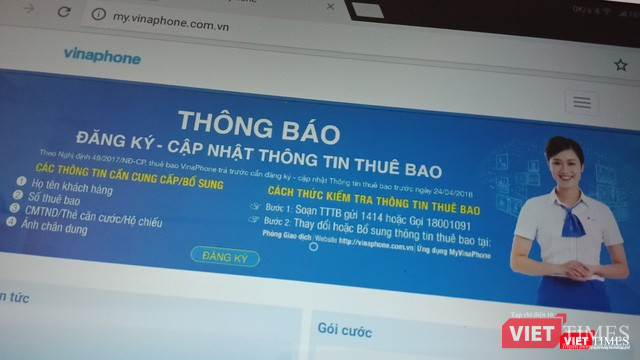 VinaPhone mở thêm các kênh trực tuyến để nhận đăng kí thông tin thuê bao ảnh 1