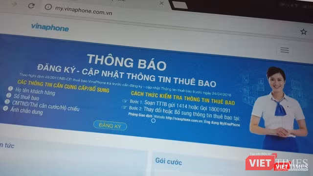 VinaPhone mở thêm các kênh trực tuyến để nhận đăng kí thông tin thuê bao ảnh 1
