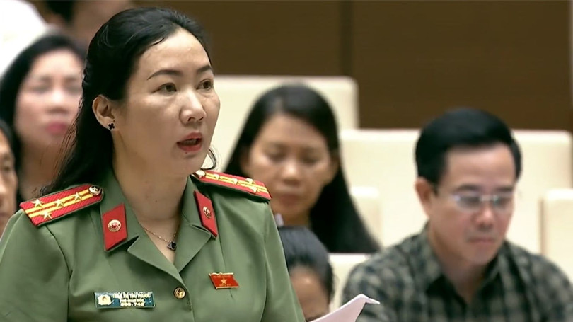 Đại biểu Trần Thị Thu Phước, Phó Giám đốc Công an tỉnh Kon Tum