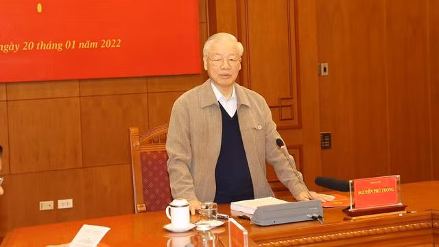 Tổng Bí thư Nguyễn Phú Trọng, Trưởng Ban Chỉ đạo Trung ương về phòng, chống tham nhũng, tiêu cực chủ trì phiên họp thứ 21 của Ban Chỉ đạo.