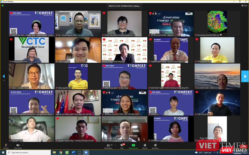 Buổi phát động Techfest 2021 có sự tham gia của các chuyên gia từ nhiều đầu cầu.
