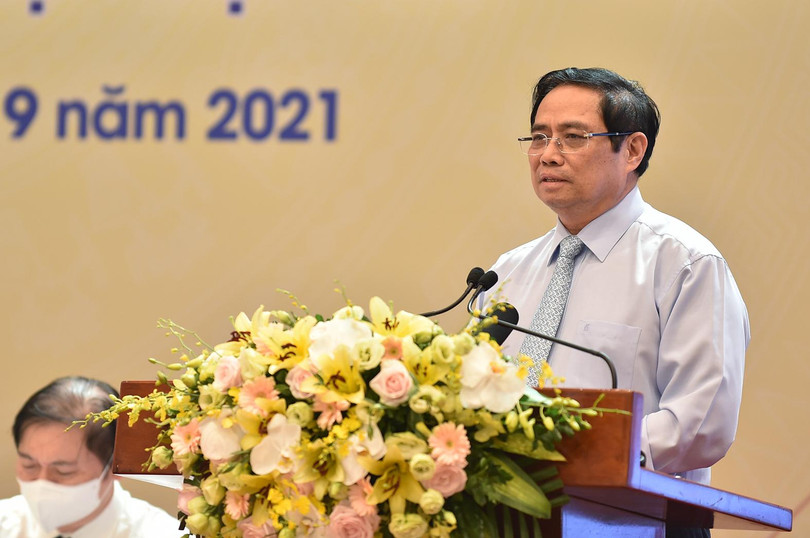 Thủ tướng Phạm Minh Chính trao đổi tại Hội nghị đội ngũ trí thức khoa học và công nghệ Việt Nam. Thủ tướng Phạm Minh Chính trao đổi tại Hội nghị đội ngũ trí thức khoa học và công nghệ Việt Nam.