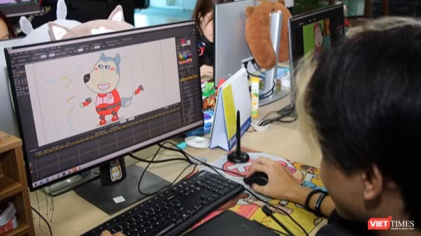 Hậu trường sản xuất phim hoạt hình Wolfoo tại studio của Sconnect.
